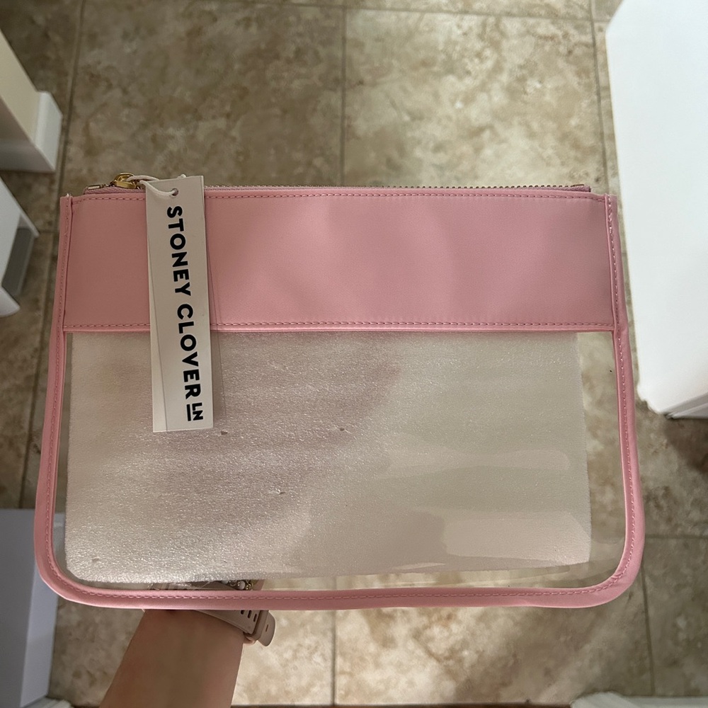 NWT Stoney Clover Lane flat pouch, pink - Picture 1 of 3